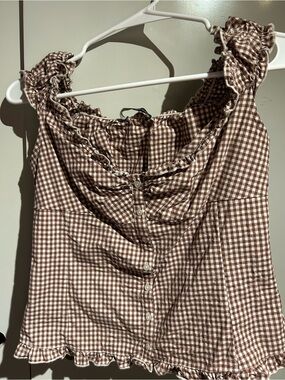 Brandy Melville Elena Gingham Top